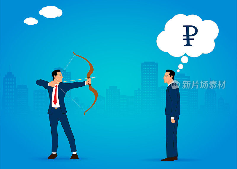 卢布、思想泡沫和箭头、嫉妒、经济制裁……