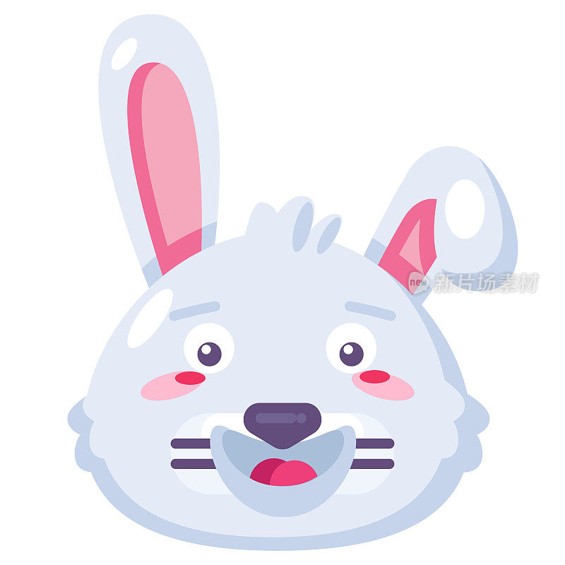兔子开心表情搞笑漫画表情向量