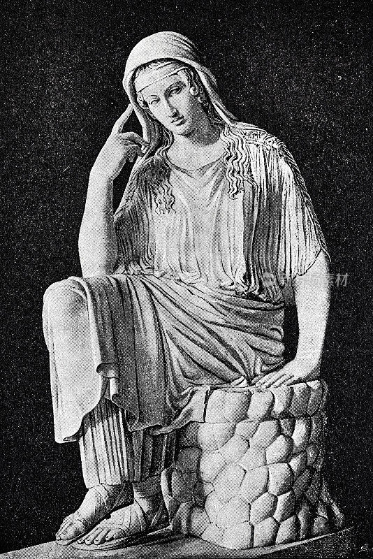 佩内洛普雕像，奥德修斯的妻子，忒勒马科斯的母亲
