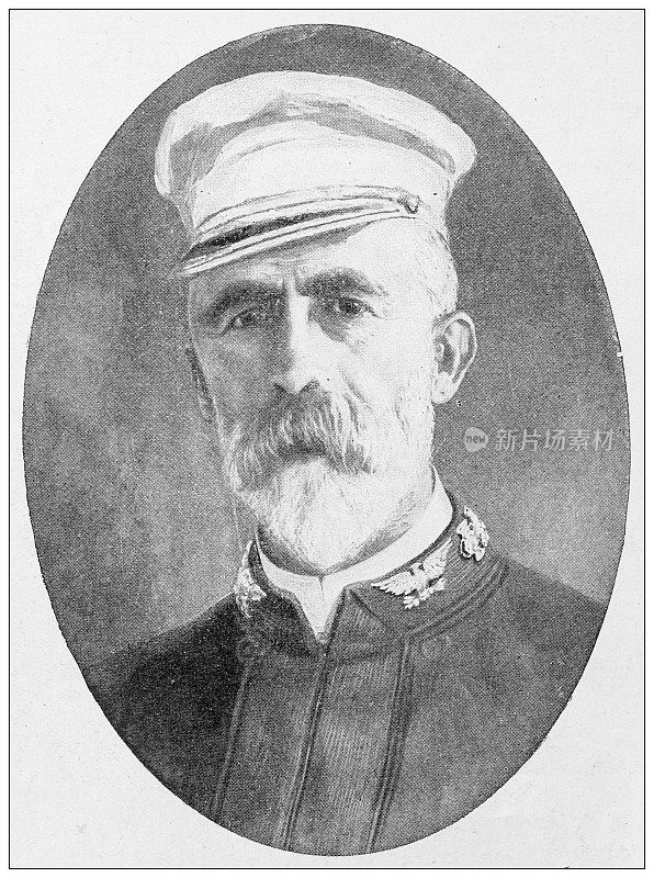 来自英国杂志的古董图片:海军上将桑普森