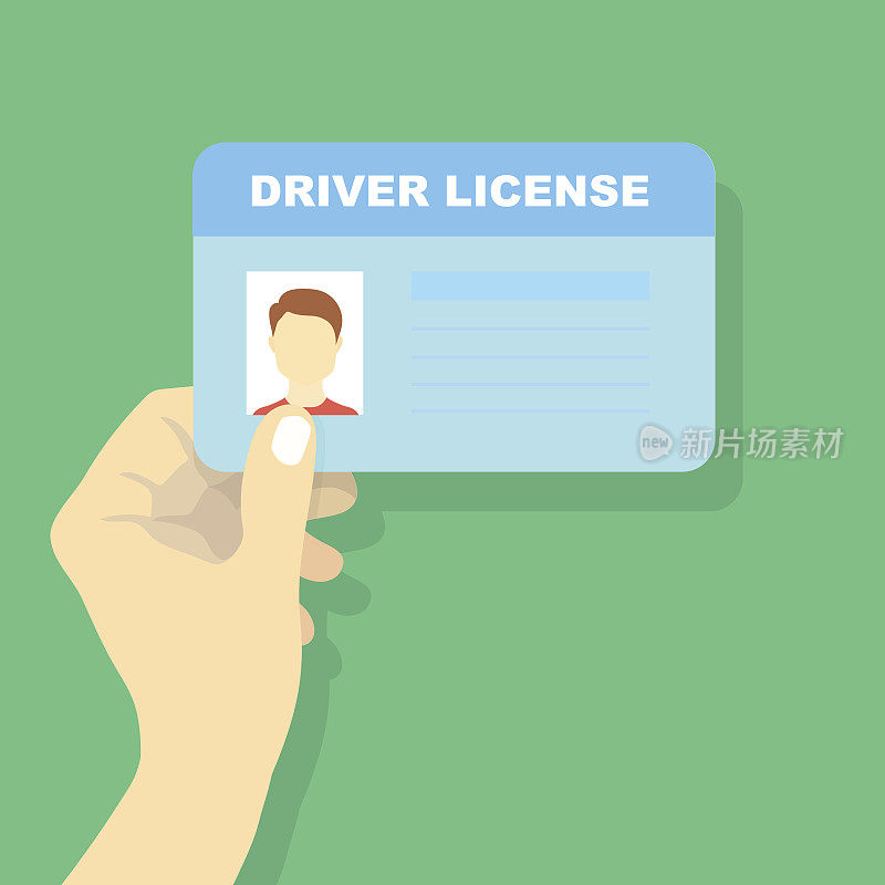 手握汽车驾驶证、身份证插图