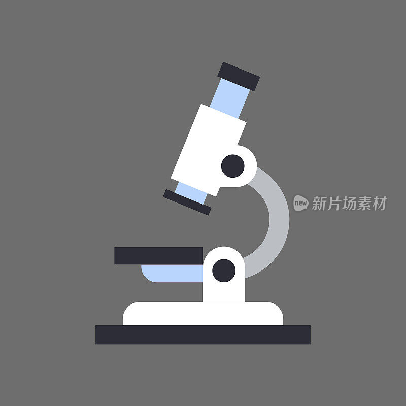 显微镜图标医疗或实验室设备概念