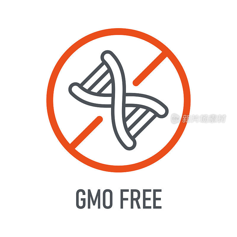 GMO自由。自然产品。过敏原。食物不耐受。电脑图标,标签。贴纸。矢量插图。