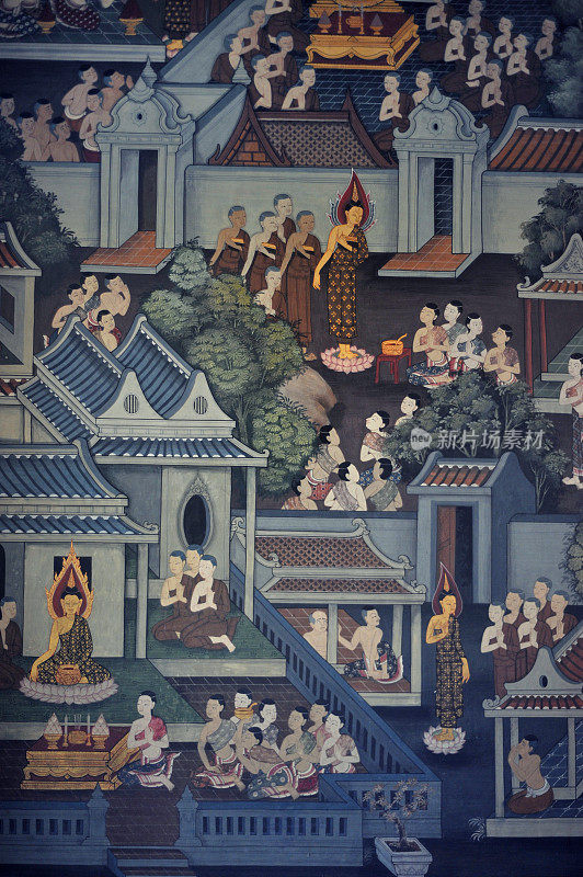 泰国金佛寺壁画