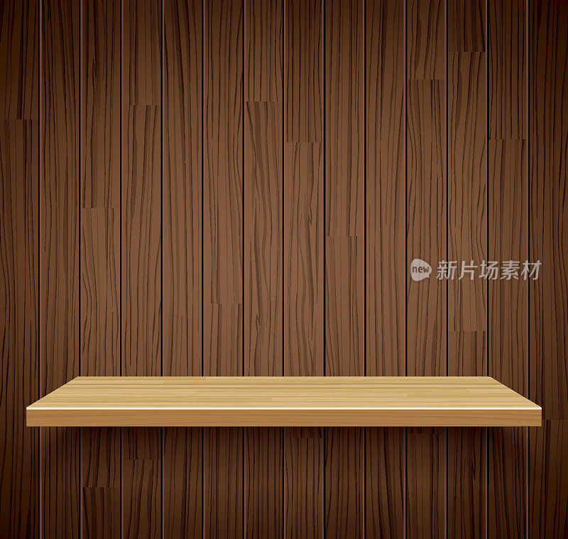 向量空木架背景。空木材为您的产品