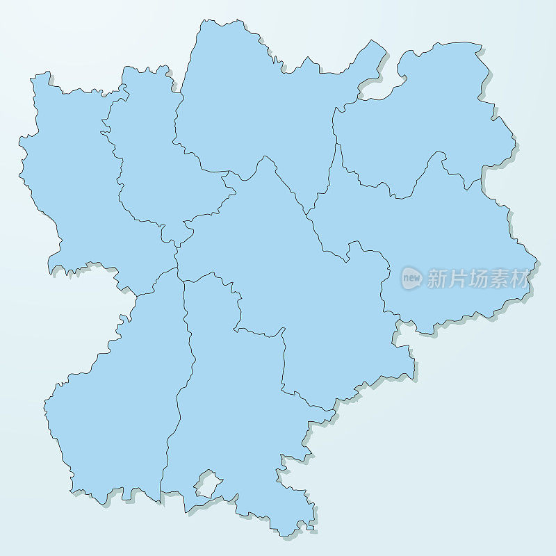 罗纳-阿尔卑斯蓝色地图上退化的背景向量