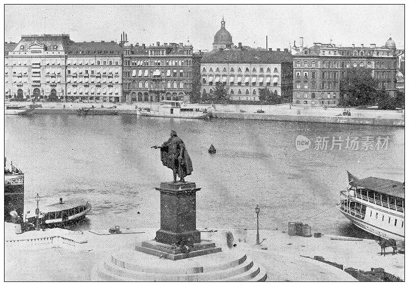古色古香的瑞典旅行照片:古斯塔夫斯三世雕像