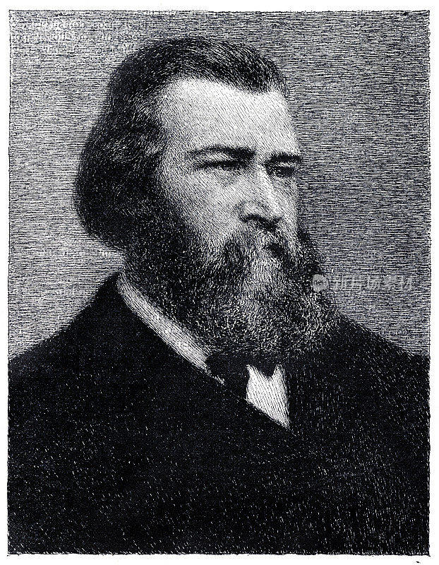 让-弗朗索瓦・小米，法国画家肖像雕刻1891年