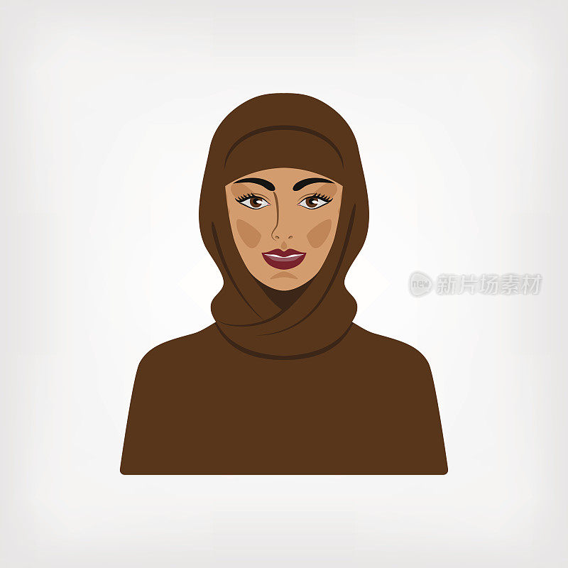 穿着传统服装的阿拉伯妇女