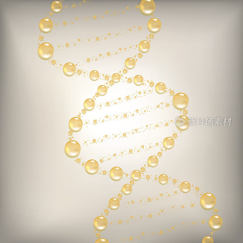 带有DNA分子的科学模板墙纸或横幅。