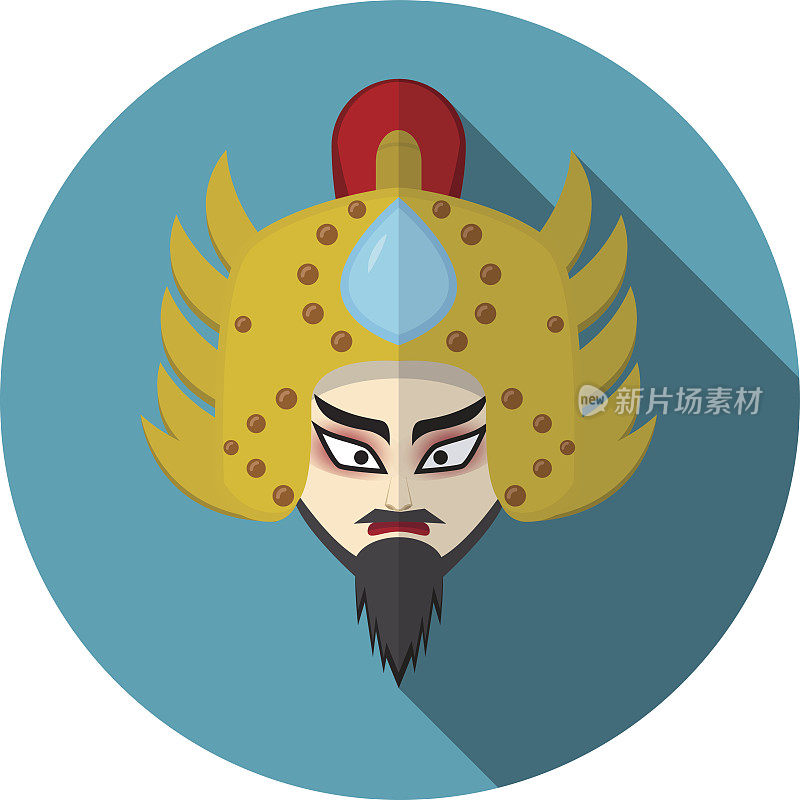 中国戏曲的偶像，武士和骑士的象征