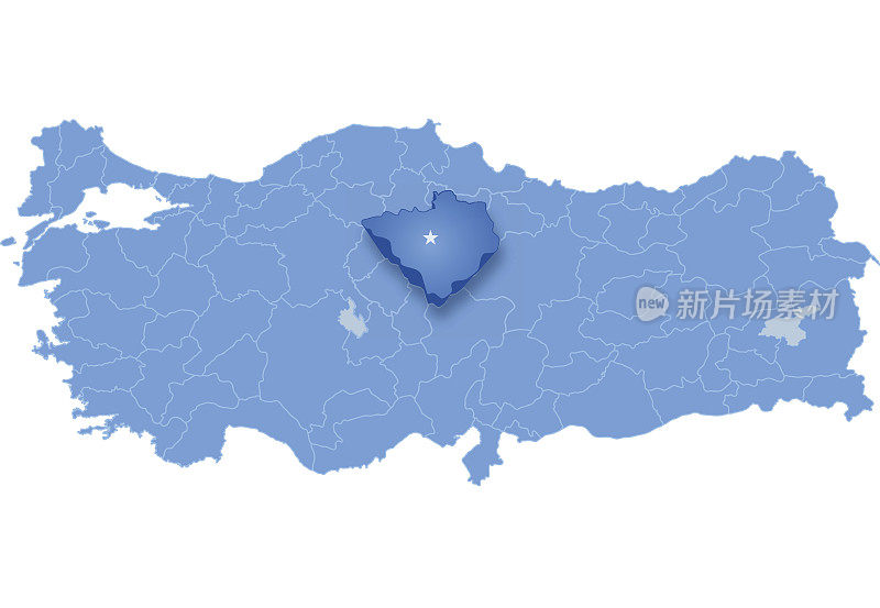 土耳其地图，约兹加特