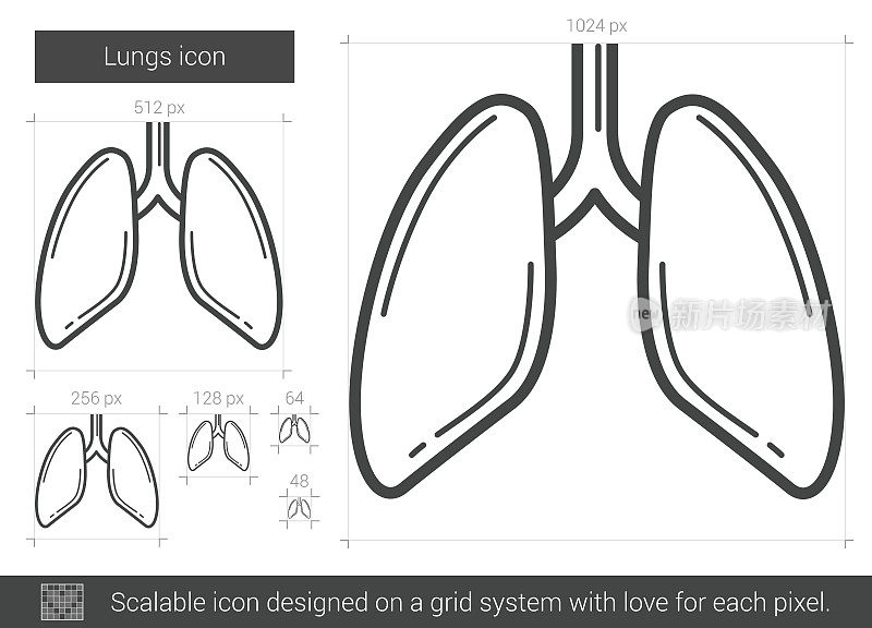 肺行图标