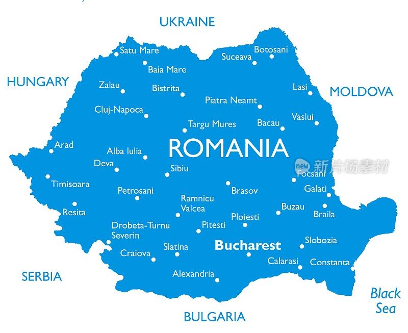 罗马尼亚矢量地图