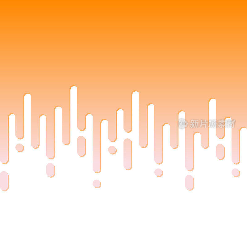抽象圆角线-半色调过渡-橙色无缝背景