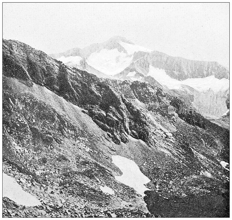 法国的古董旅行照片:比利牛斯山