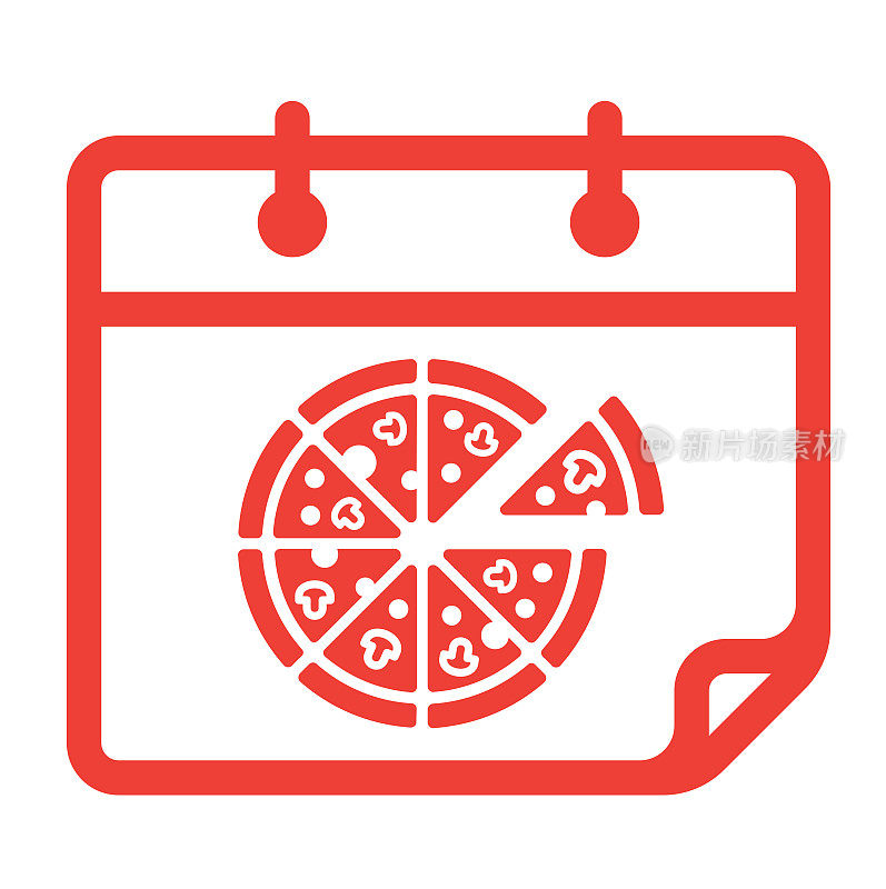 披萨日历日期图标
