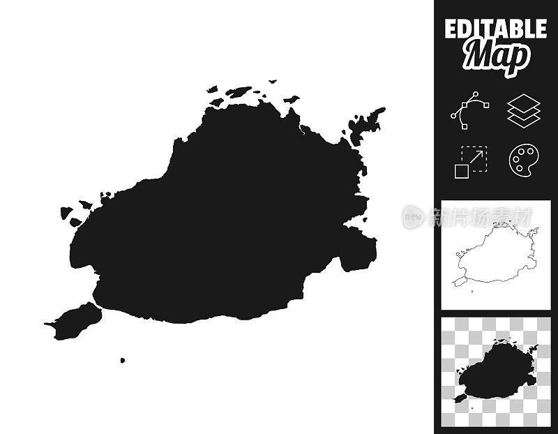 薄荷岛地图设计。轻松地编辑