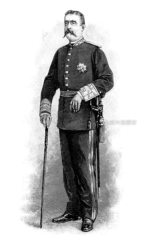 古像:美西战争，菲律宾总督奥古斯丁・达维拉将军