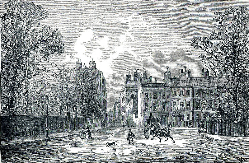 伯克利广场19世纪的伦敦