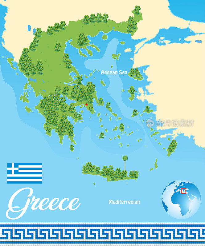 希腊森林地图