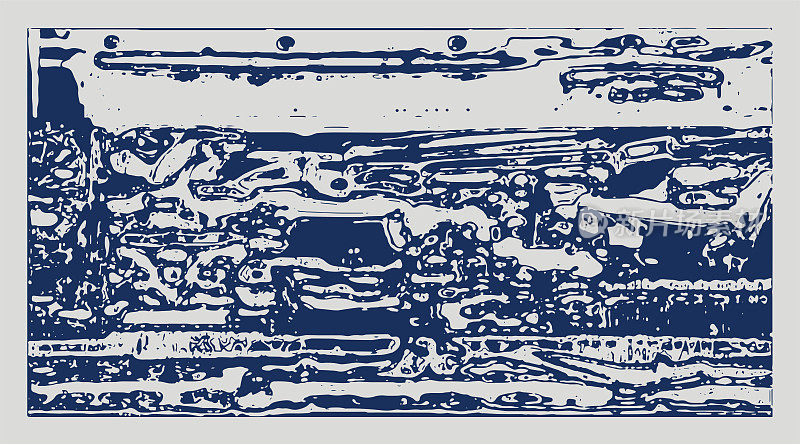 抽象蓝色液体风格木刻纹理图案背景