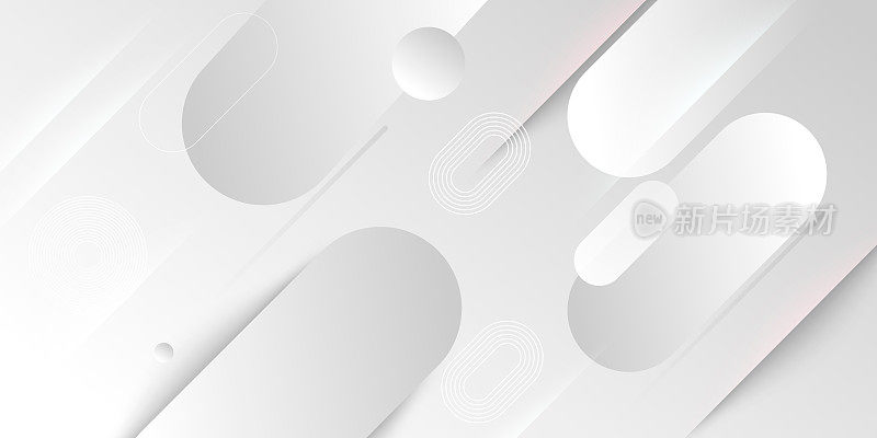 现代抽象灰色和白色高科技几何最小背景