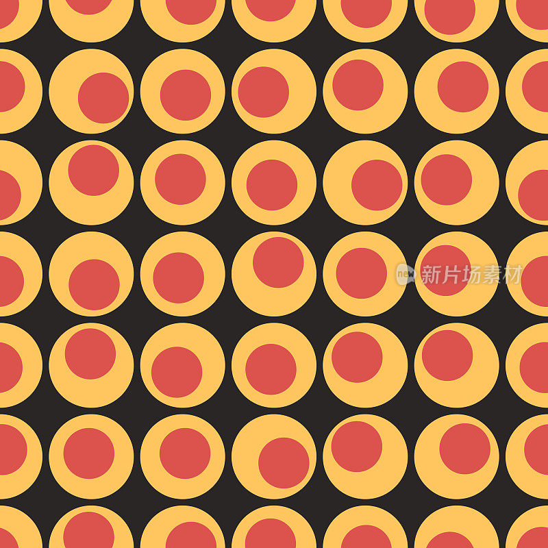 无缝图案彩色圆形几何形状
