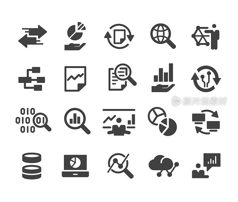 数据分析图标集-经典系列