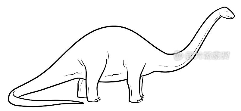 恐龙矢量图例。