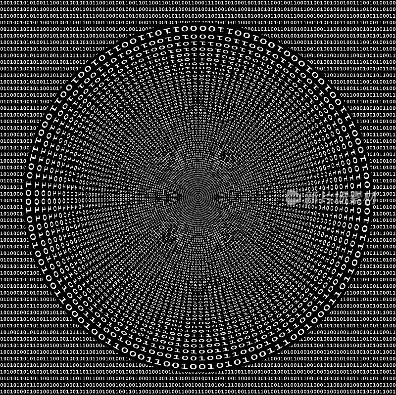 由二进制码构成的数字球体