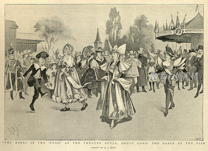 戏剧《林中的宝贝》中的一幕,皇家剧院,德鲁里巷,维多利亚时代