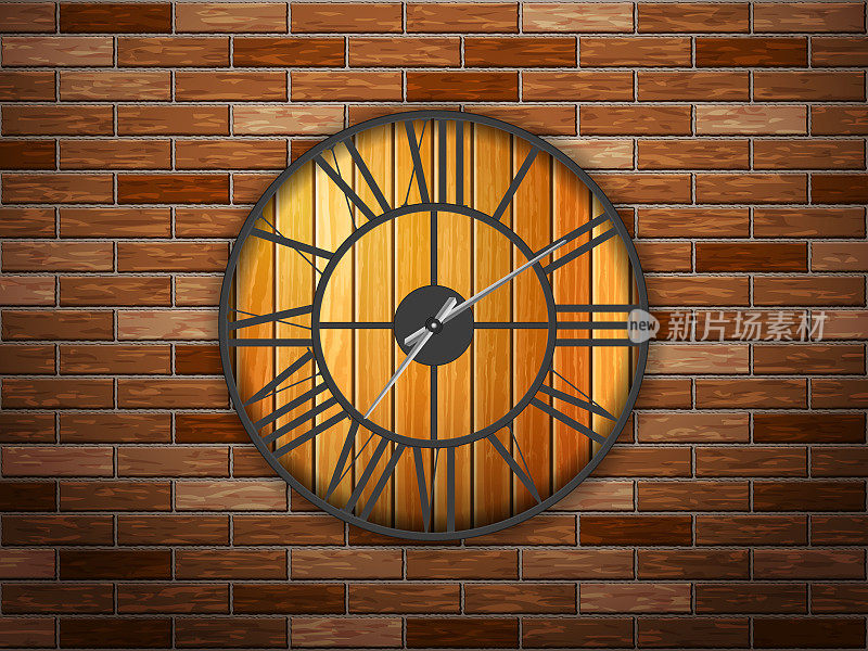 砖墙上的钟