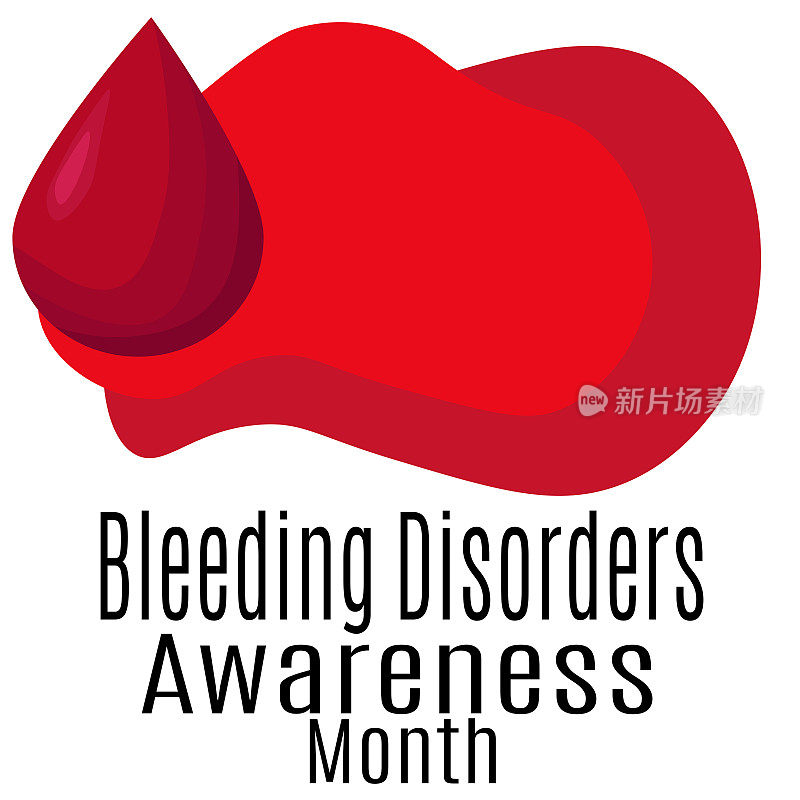 流血疾病意识月，一个医学主题的海报，横幅，传单或明信片的想法
