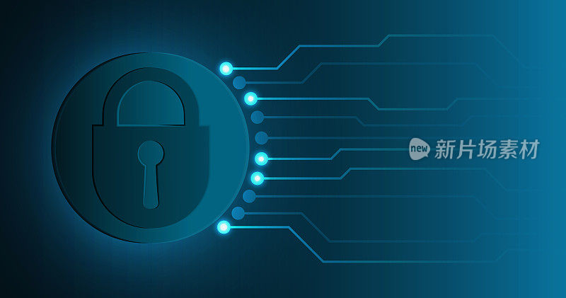 一种挂锁，它代表一种安全措施或一种程序，表明保护数据不受第三方侵害。
