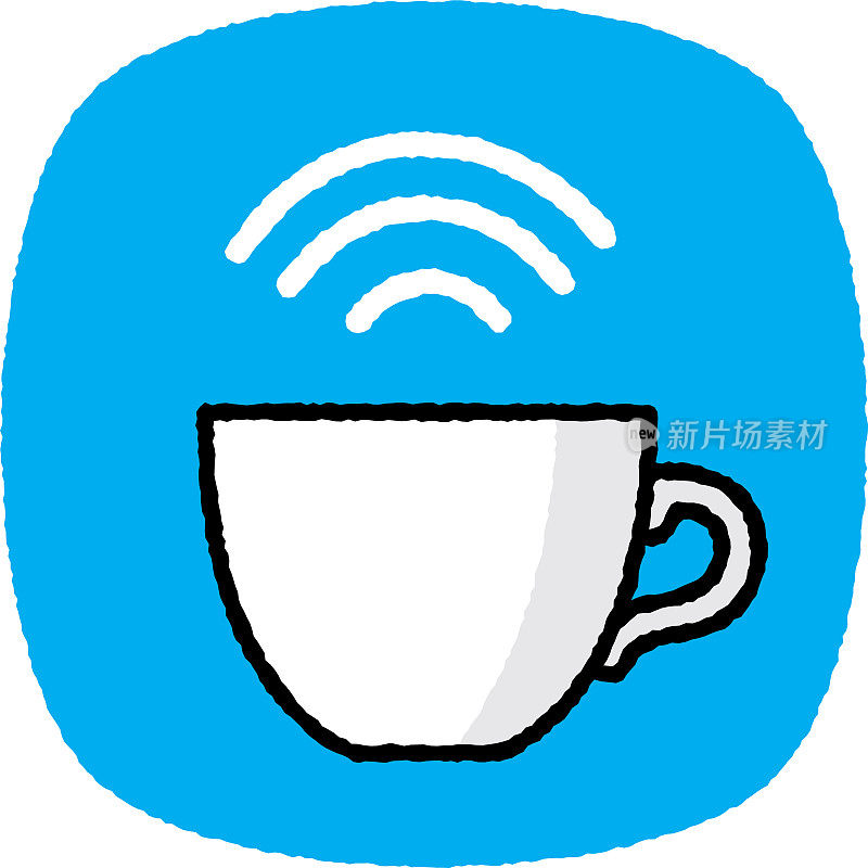 咖啡杯Wifi涂鸦