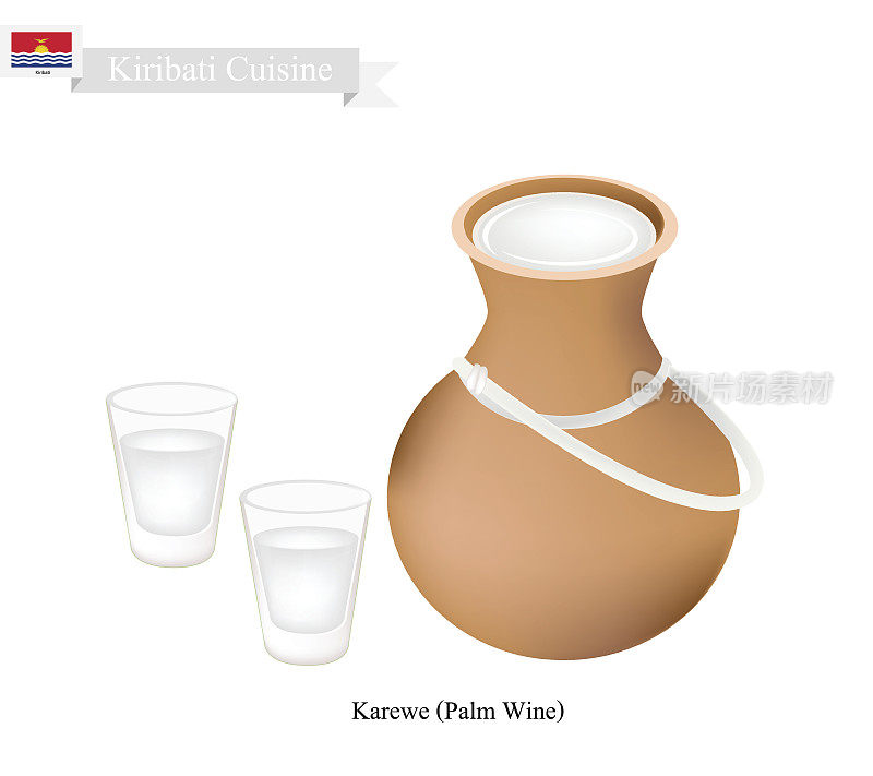 Karewe或棕榈酒，基里巴斯著名的饮料