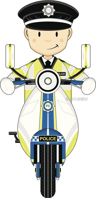 骑摩托车的英国警察
