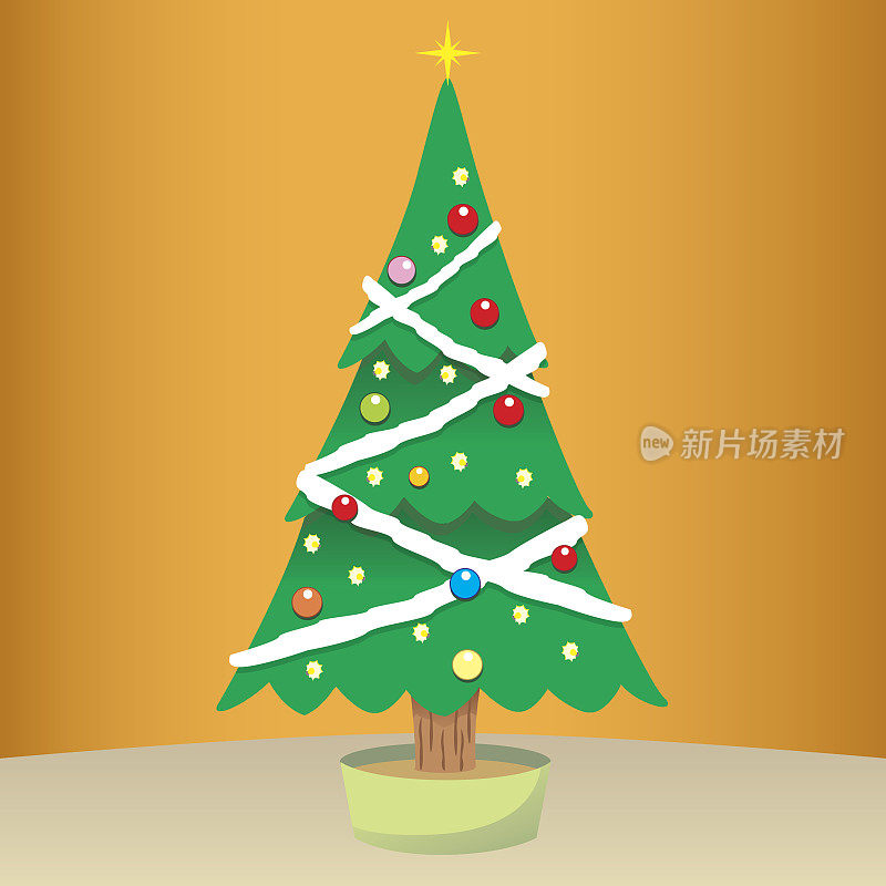 挂在树上的圣诞树