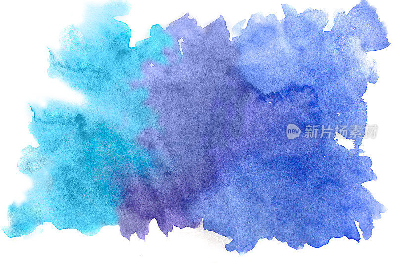 蓝色水彩抽象背景