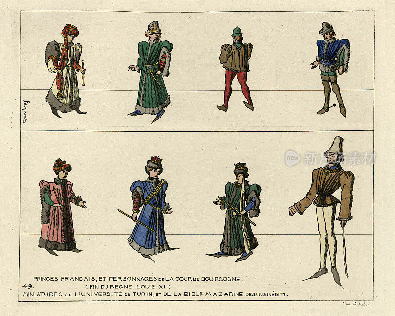 中世纪时装，法国王子，15世纪勃艮第服饰