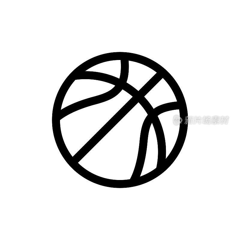 篮球线图标，设计，像素完美，可编辑笔画。符号，符号，符号。运动，运动，球。