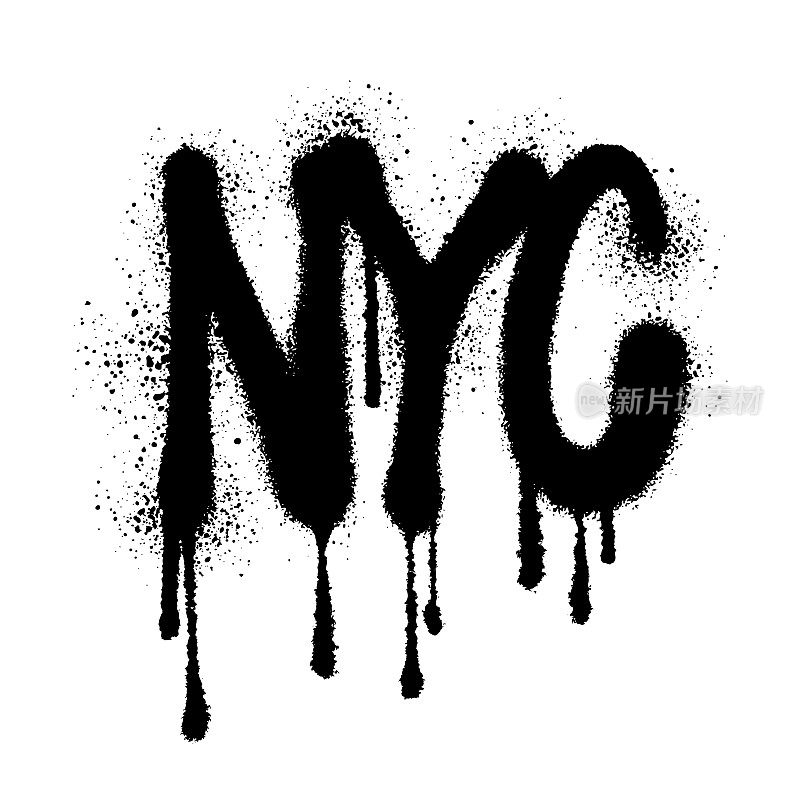 纽约市喷漆涂鸦排版