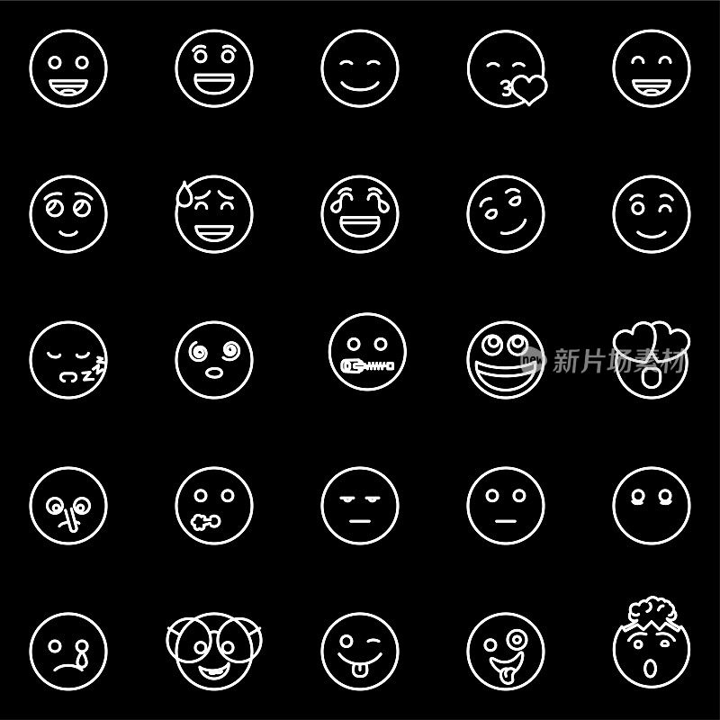 表情线图标。