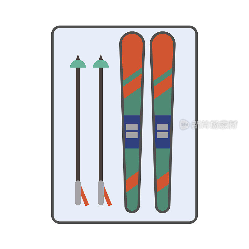 滑雪板行图标