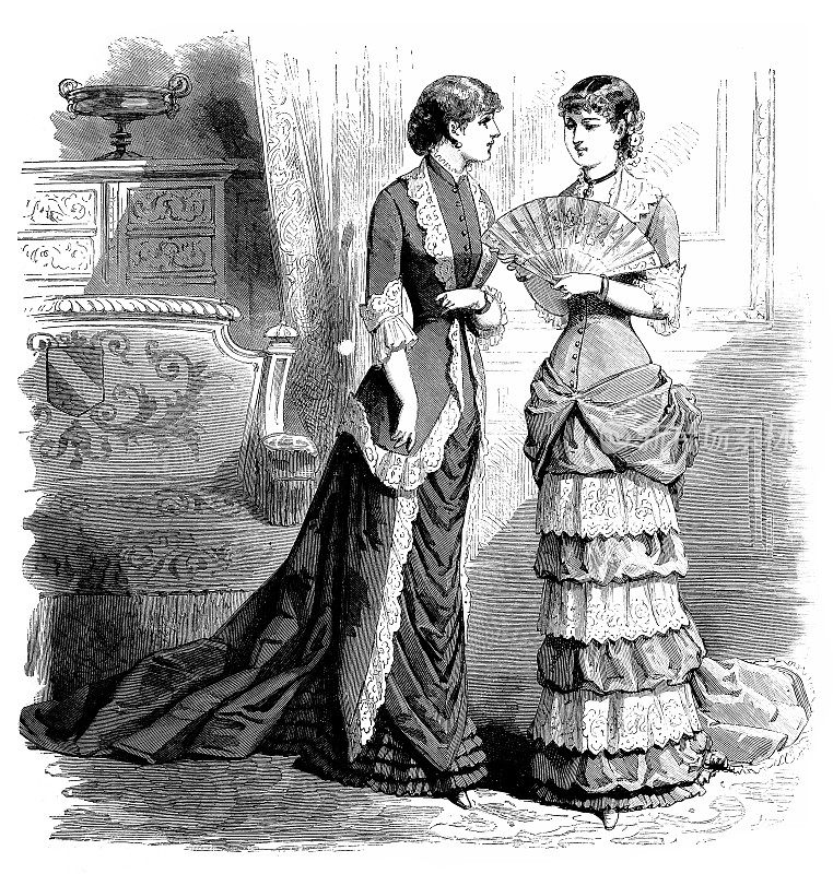 维多利亚时代的时尚女人