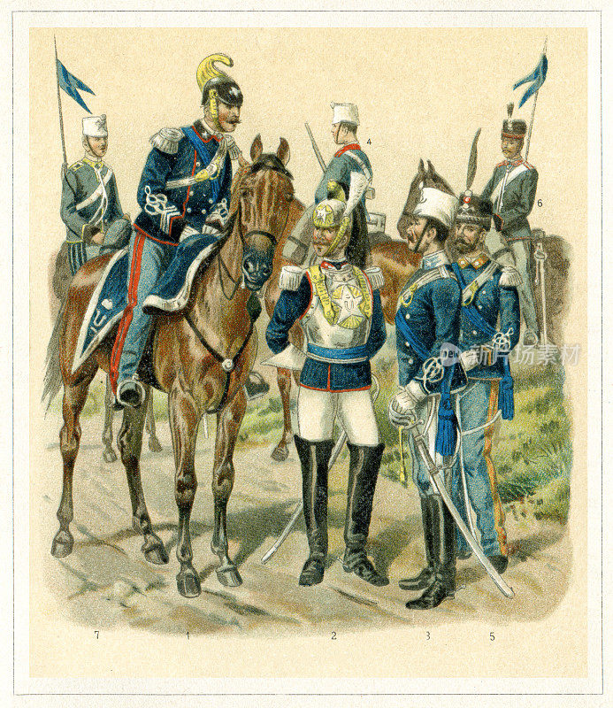 士兵意大利军队骑兵19世纪