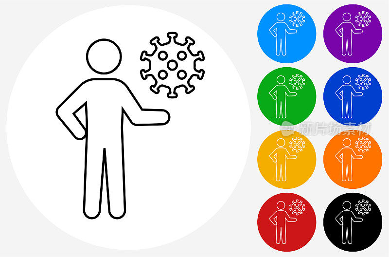 2019冠状病毒病研究图标的人