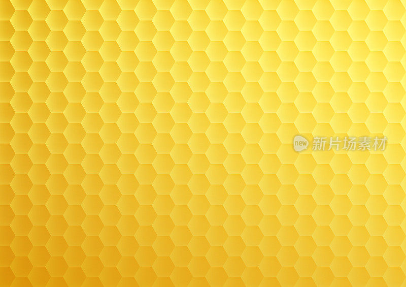 黄色蜂窝状六边形纹理