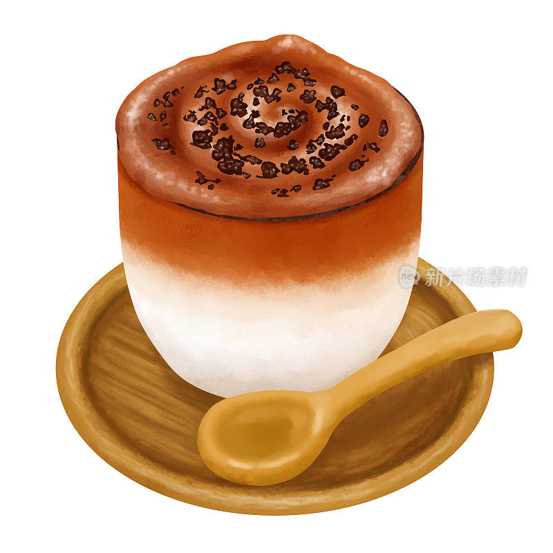 韩国时尚食品Dalgona咖啡，生泡咖啡
